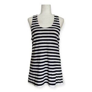 Dolce & Gabbana Striped White Navy Blue Tank Top